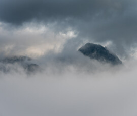 Giewont we mgle - widok z Nosala