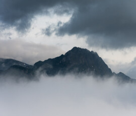 Giewont we mgle - widok z Nosala